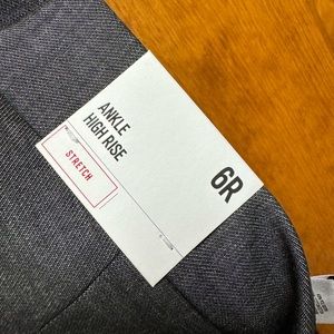 Express Ankle High Raise Stretch Pants Grey 6R NWT